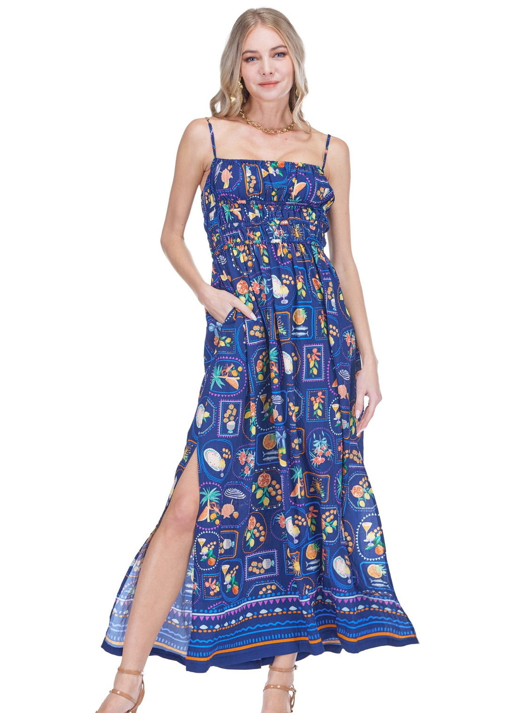 CINCHED WAIST SUNDRESS