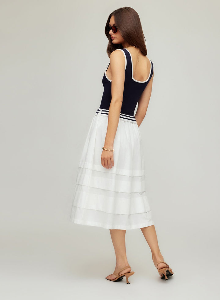 Thea Contrast Midi Dress