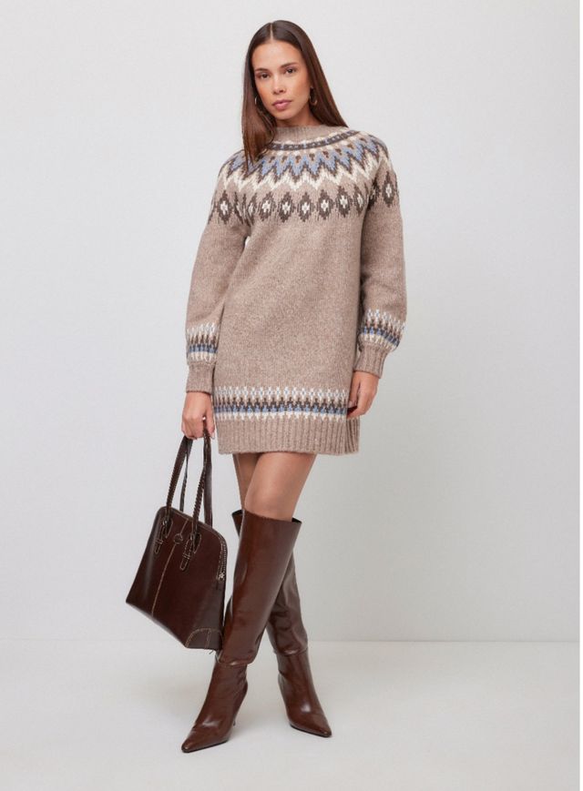 Vera Jacquard Sweater Dress