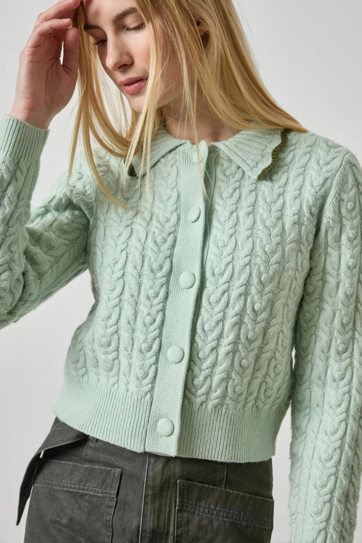 LONG SLEEVE POLO CARDIGAN