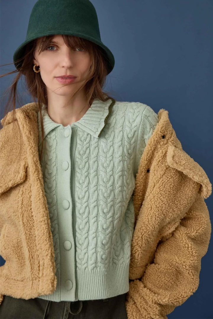 LONG SLEEVE POLO CARDIGAN