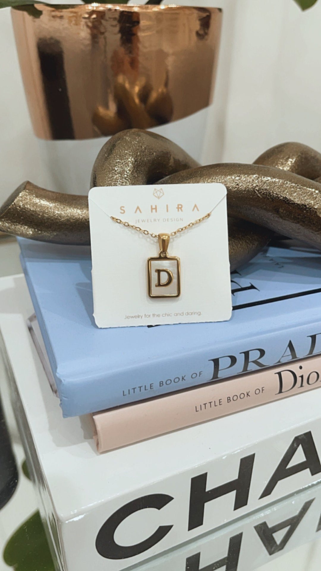 Mother of Pearl Initial Cards