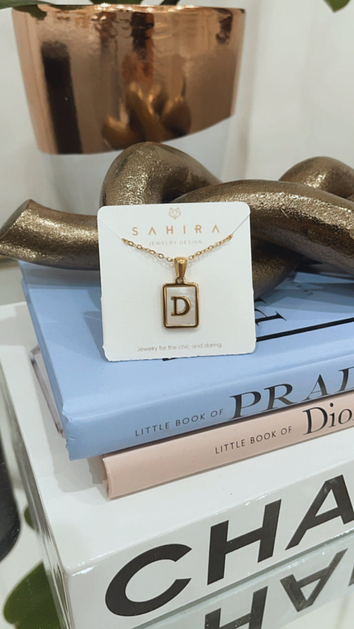 Mother of Pearl Initial Cards