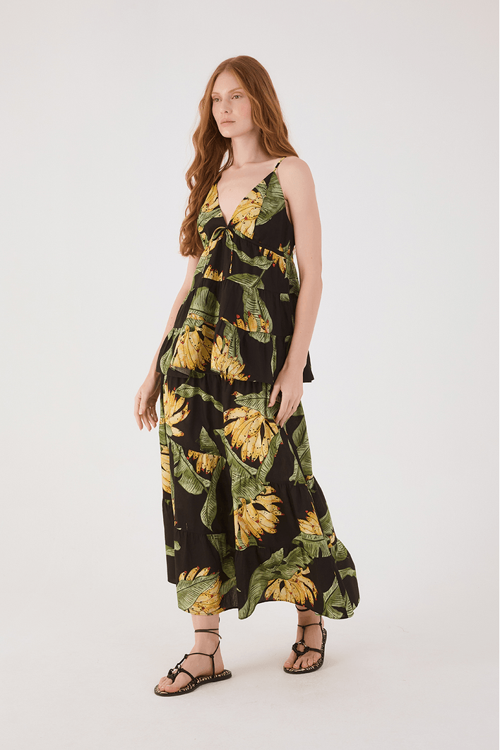 PARADISE PRINT MIDI SKIRT