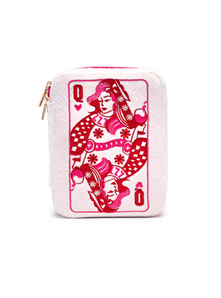 QUEEN OF HEARTS JEWELRY ZIP CASE