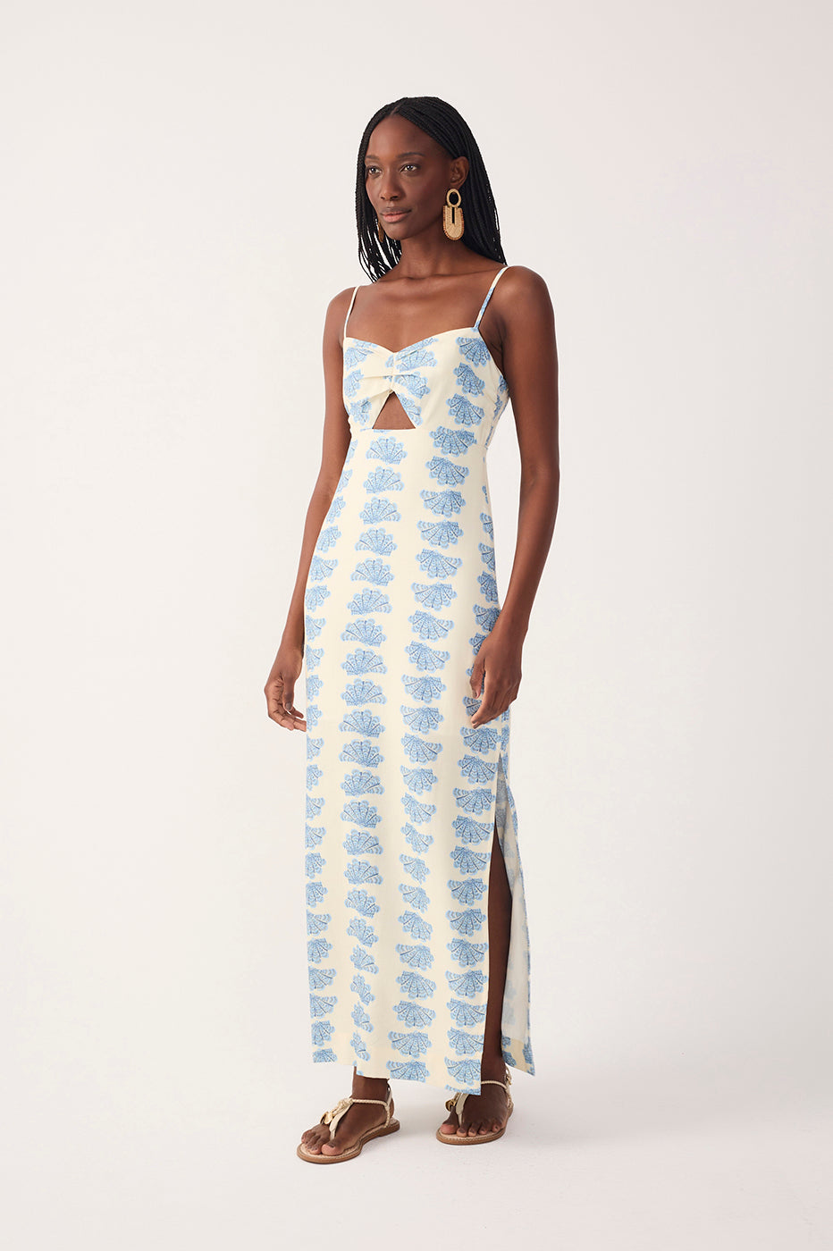 cut out dress linen Cierra Cut Out Dress