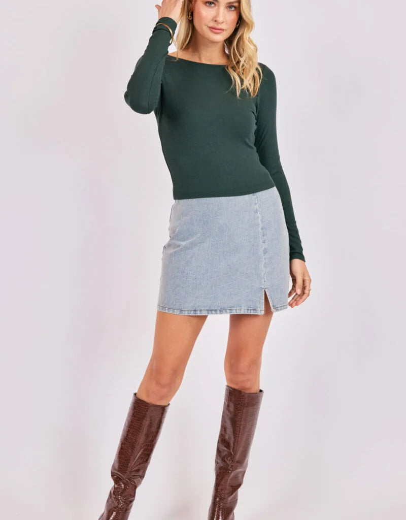 RONAN BOAT NECK KNIT TOP