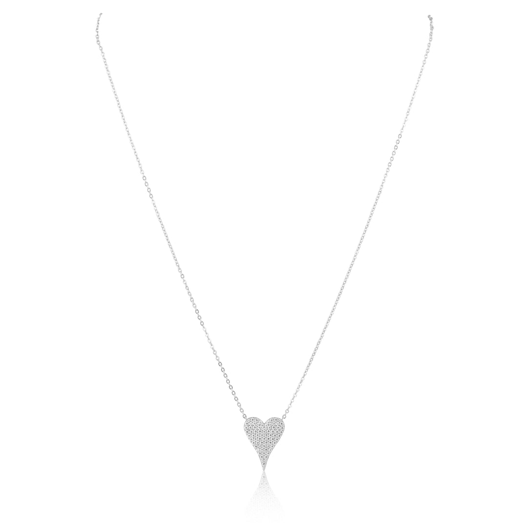 Sara Pave Heart Necklace