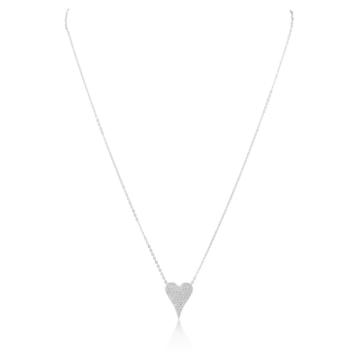 Sara Pave Heart Necklace