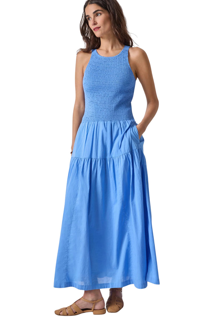SMOCKED BODICE MAXI DRESS