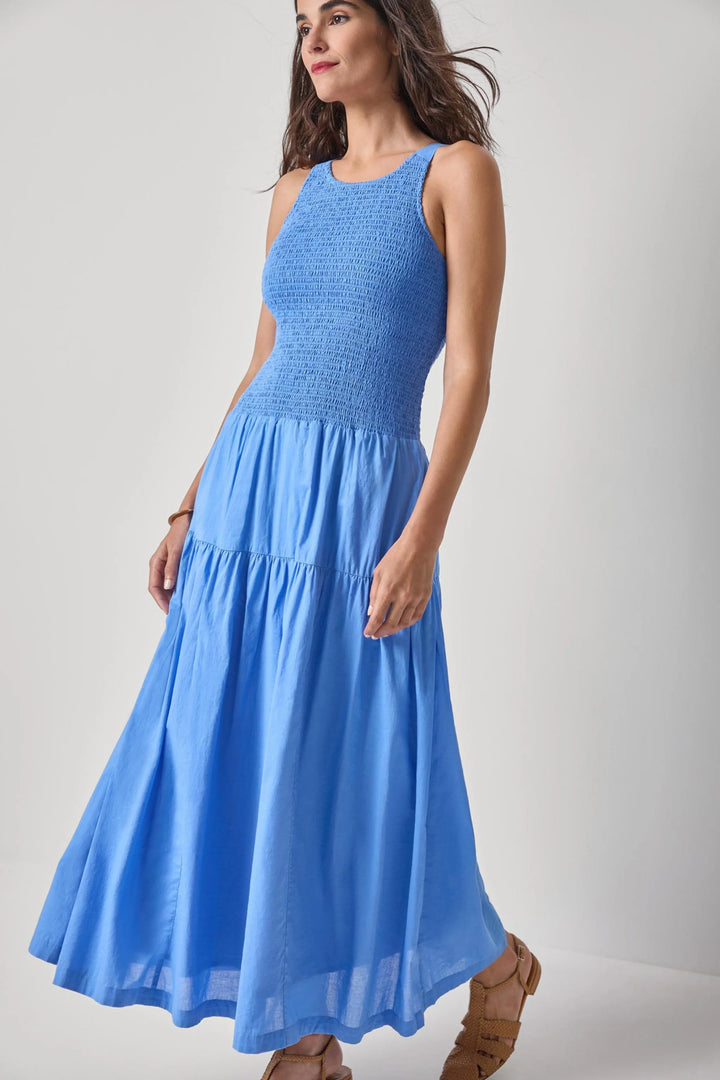 SMOCKED BODICE MAXI DRESS