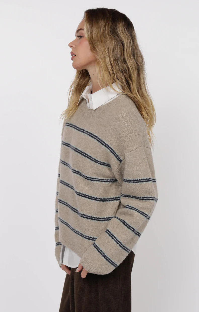 HUDSON TWO TONE STRIPE SWEATER
