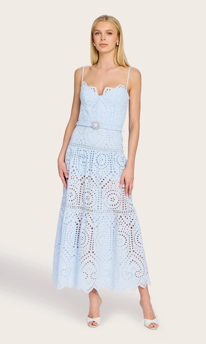 ZURIA COTTON EYELET MAXI DRESS