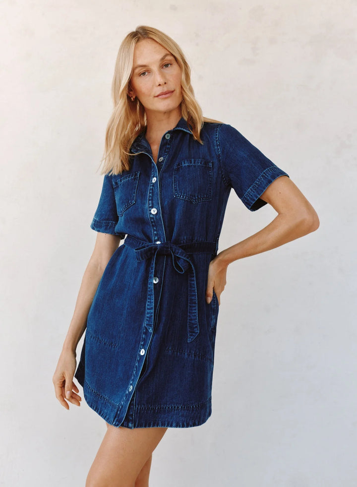 SHORT SLEEVE UTILITY SHIRT DRESS
