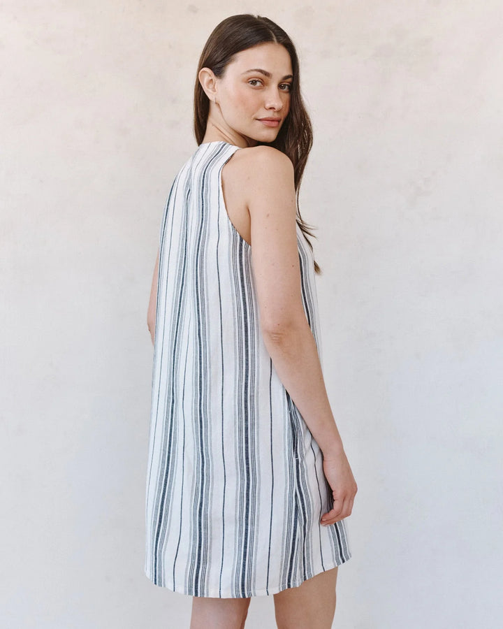 SLEEVELESS LACE UP MINI DRESS