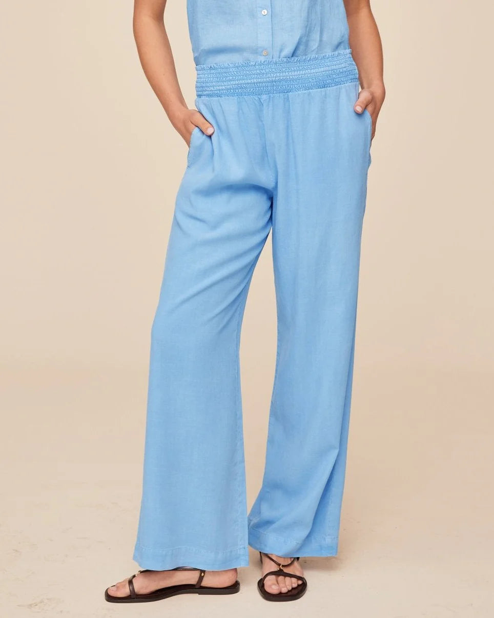 SMOCKED WAIST WIDE LEG