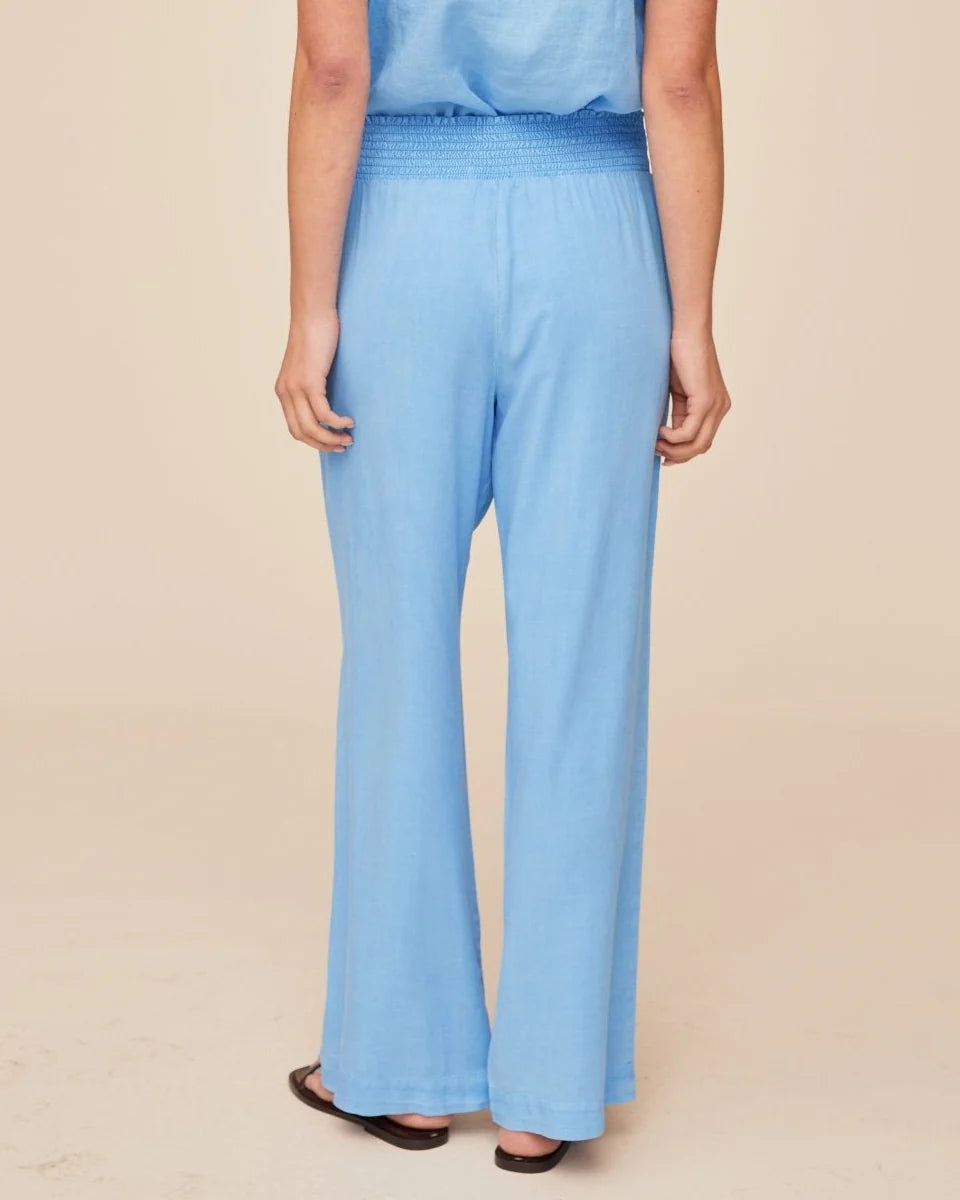 SMOCKED WAIST WIDE LEG