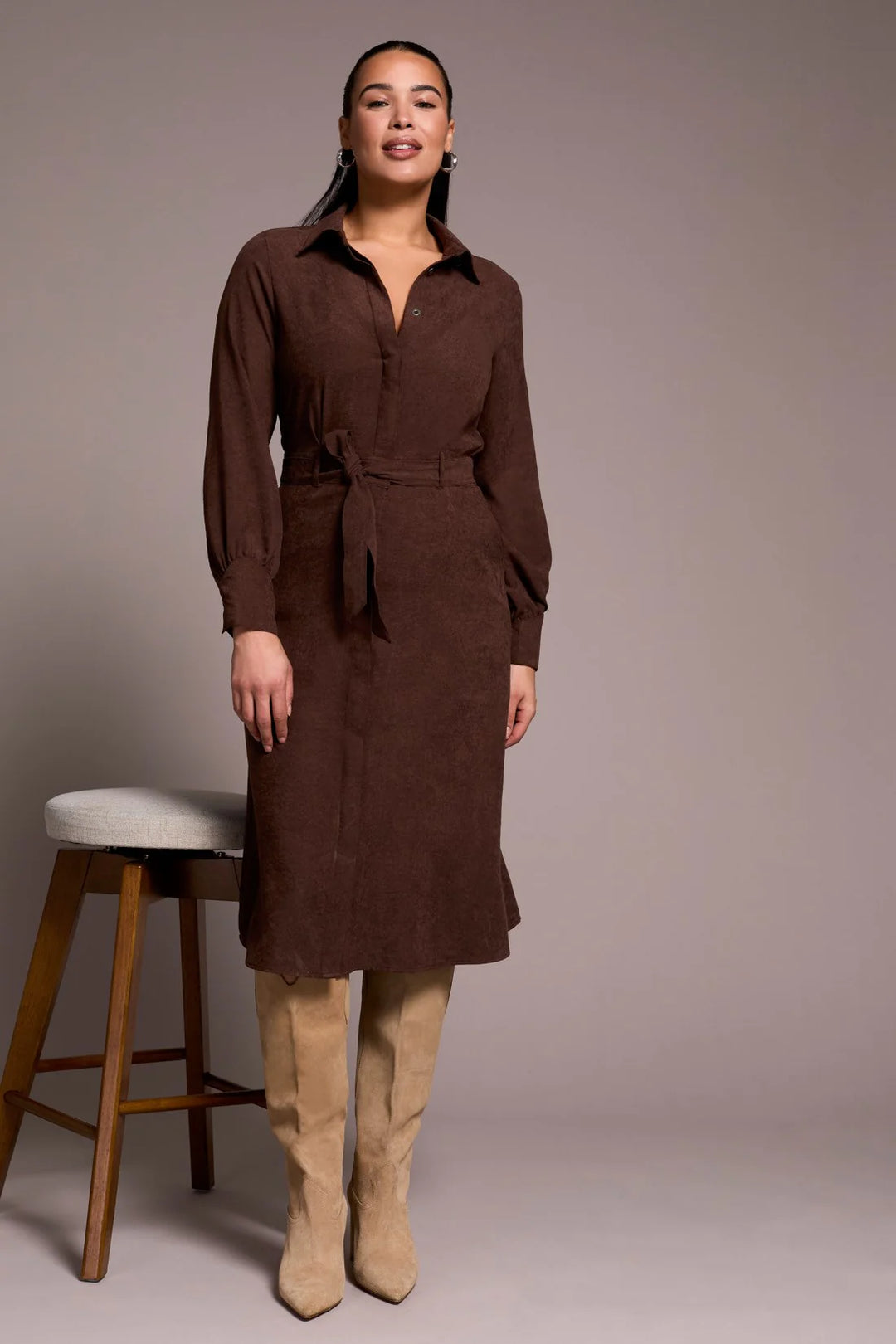 LONG SLEEVE SHIRT DRESS