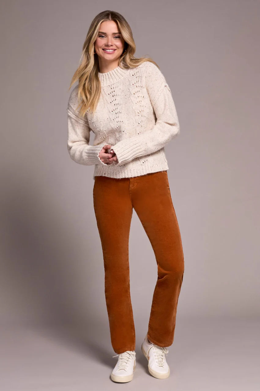 CREW NECK SWEATER WITH PUFF SLEEVE