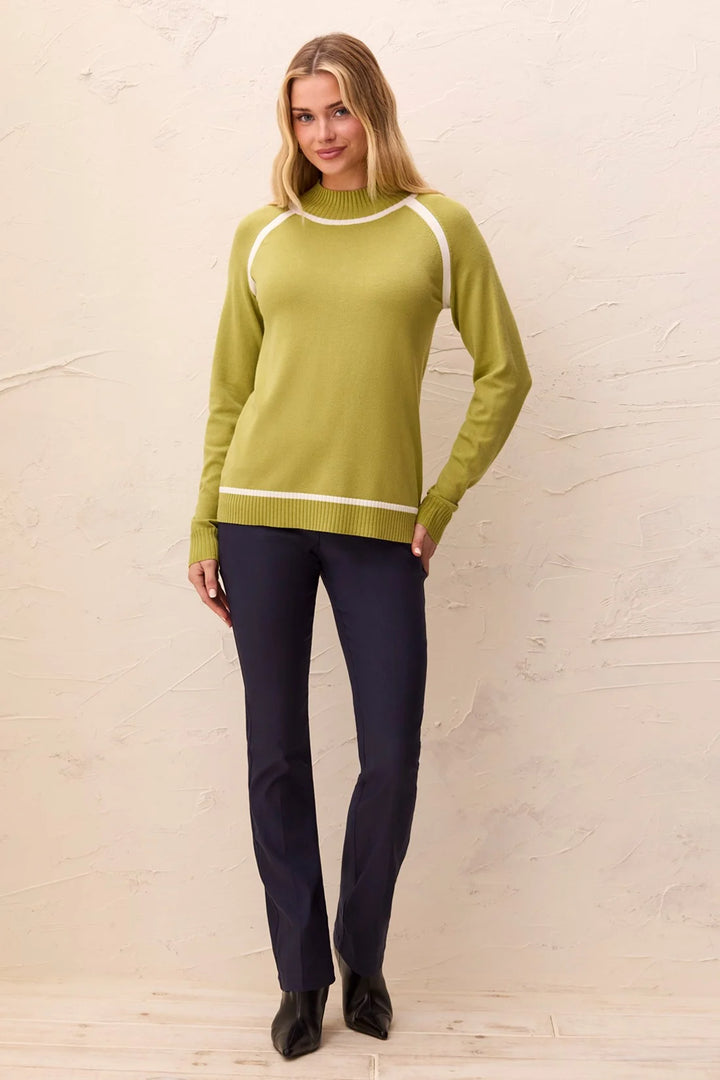 LONG SLEEVE MOCK NECK SWEATER
