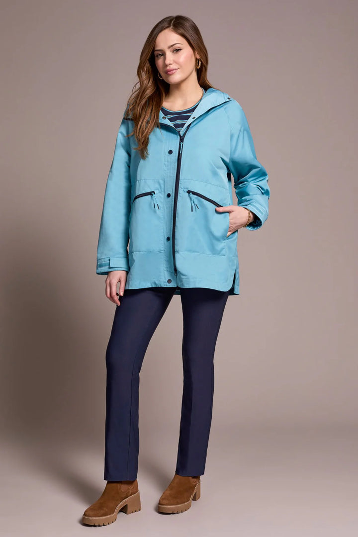 WATER REPELLENT LIGHTWEIGHT HOODED COAT