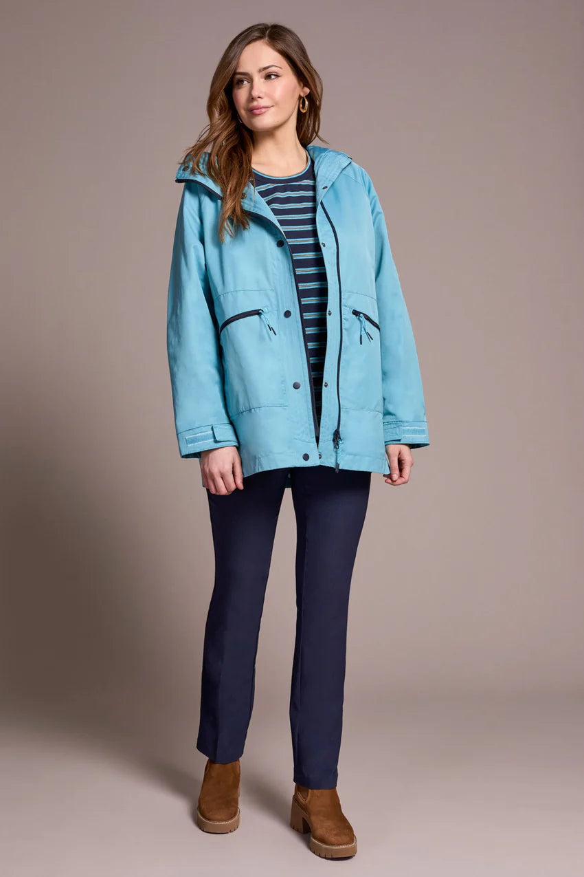 WATER REPELLENT LIGHTWEIGHT HOODED COAT