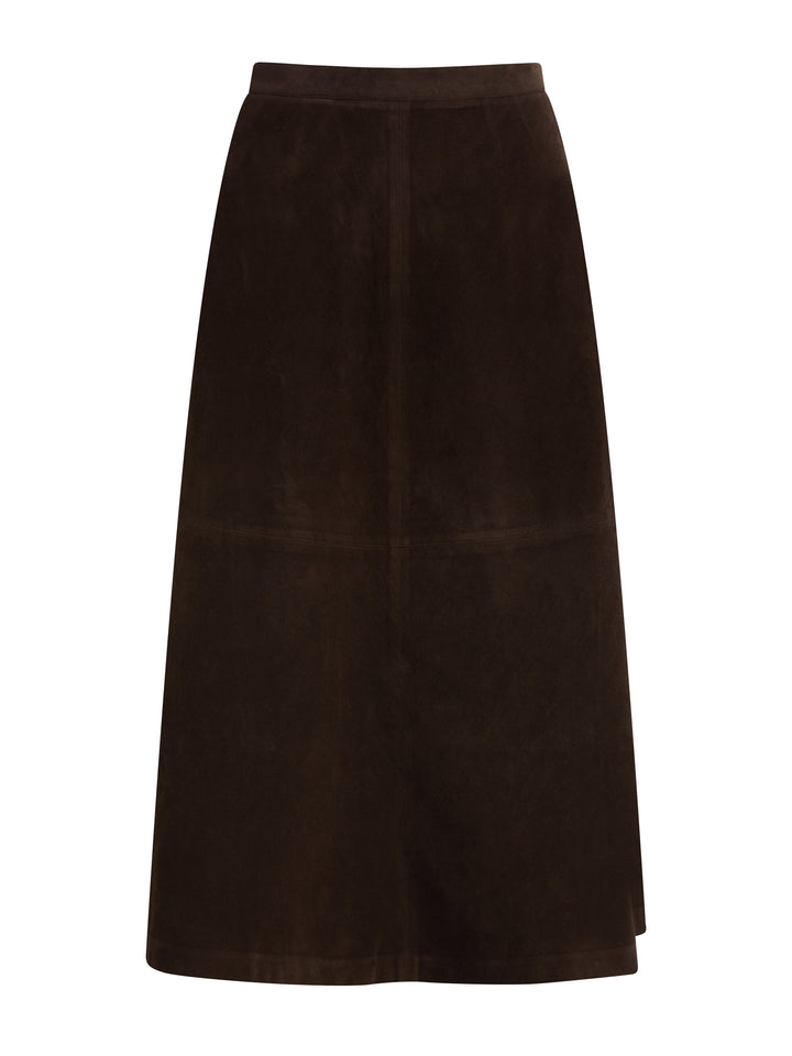 THE TAVI VEGAN SUEDE SKIRT
