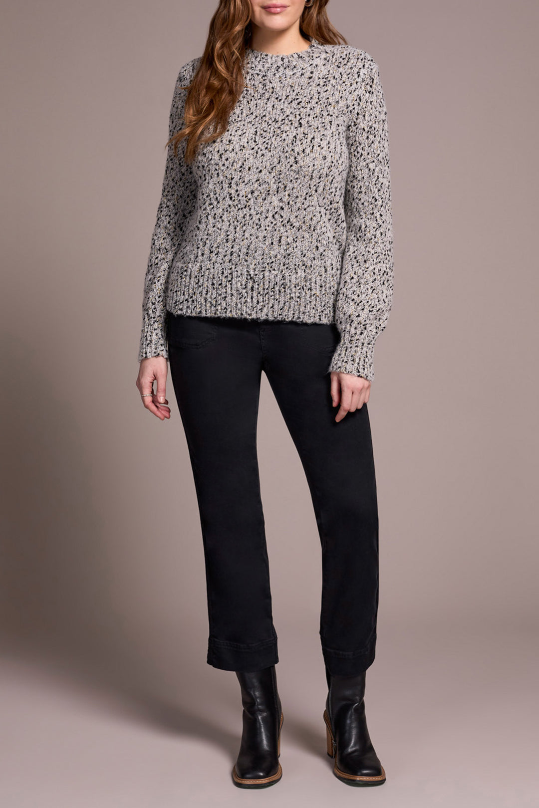 LONG SLEEVE MOCK NECK SWEATER