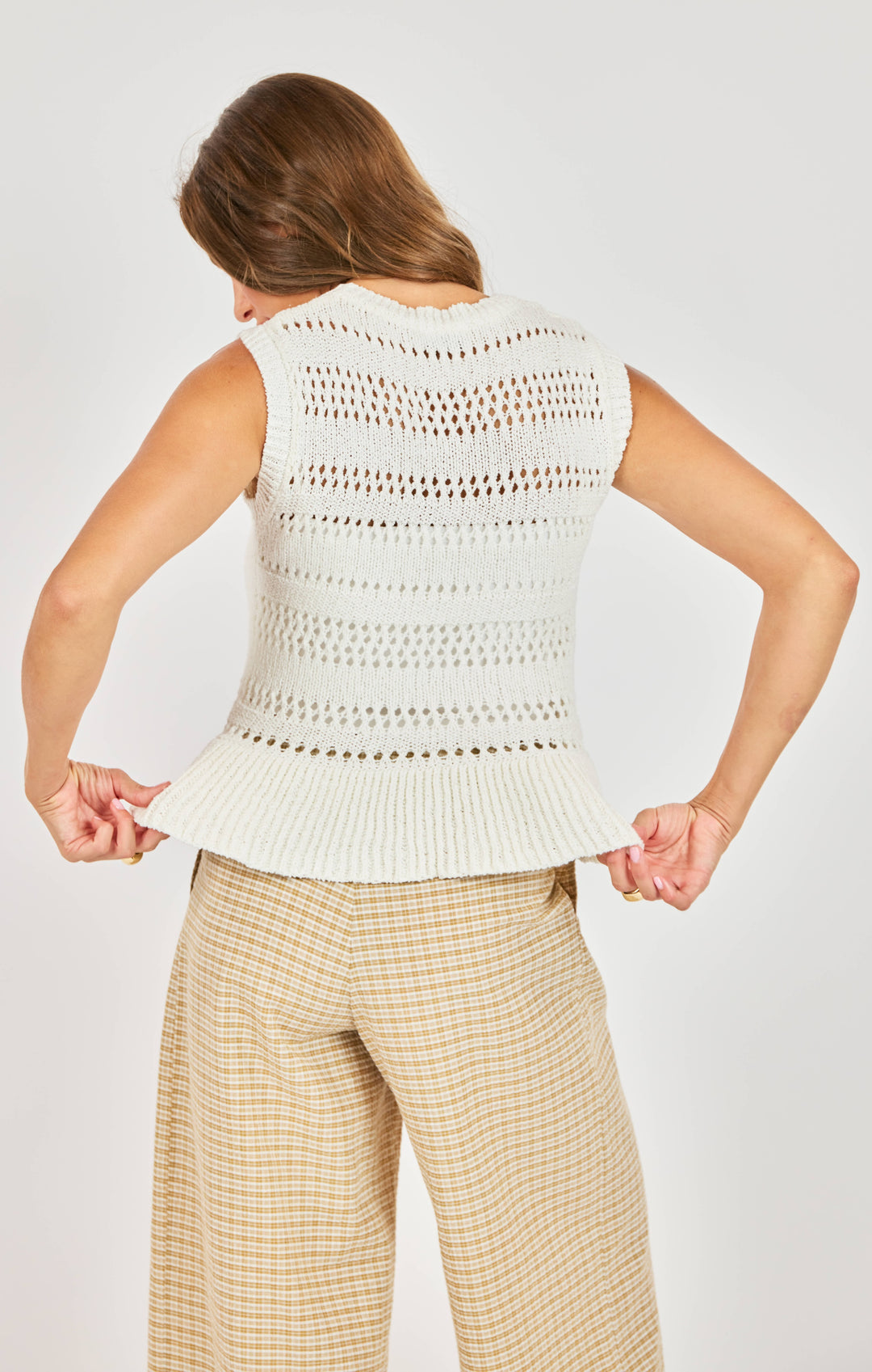 LUCINDA PEPLUM SWEATER TANK