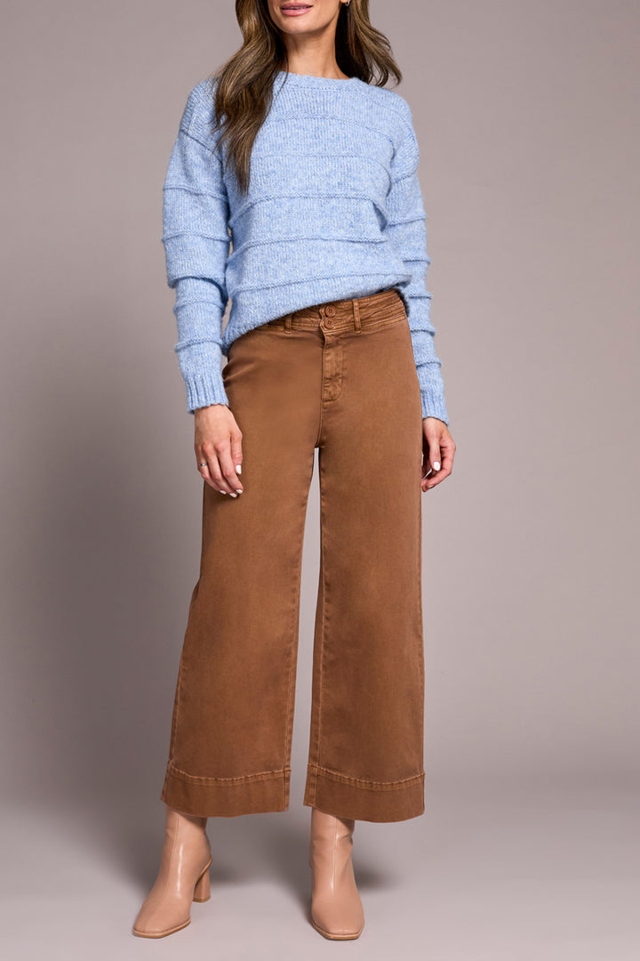 HIGH RISE FLY FRONT PALAZZO PANTS