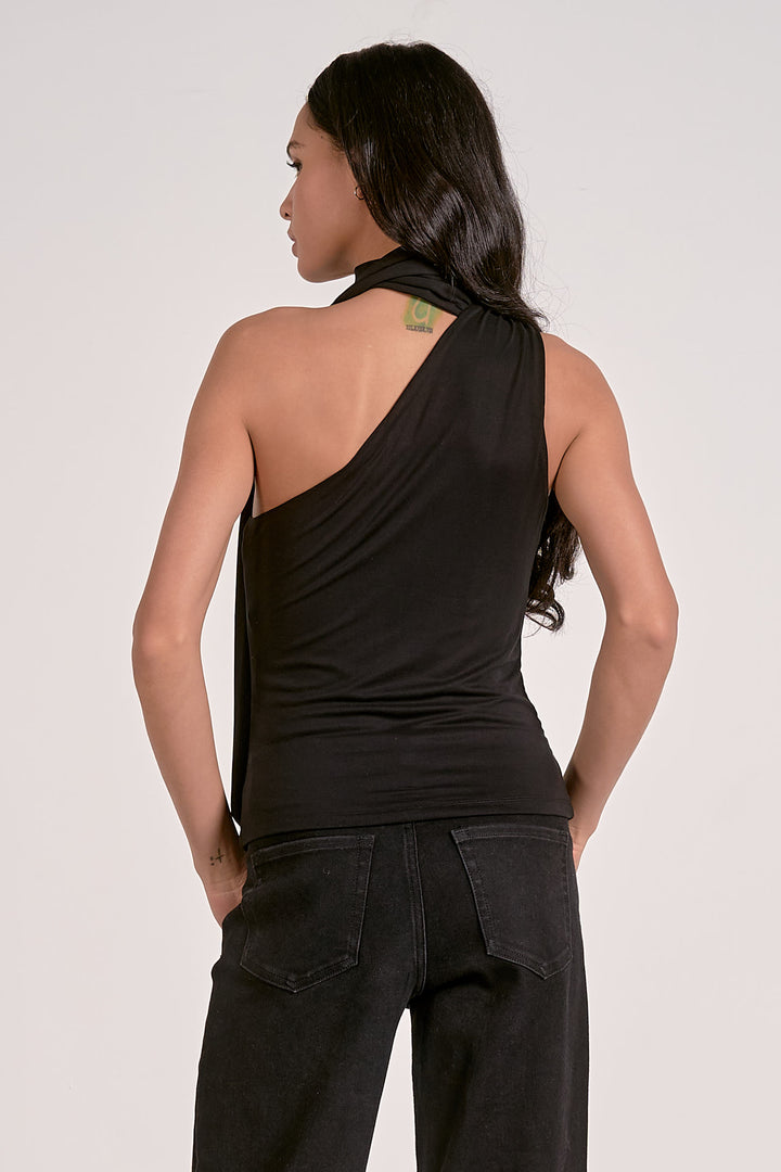 WRAP NECK SLEEVELESS TOP