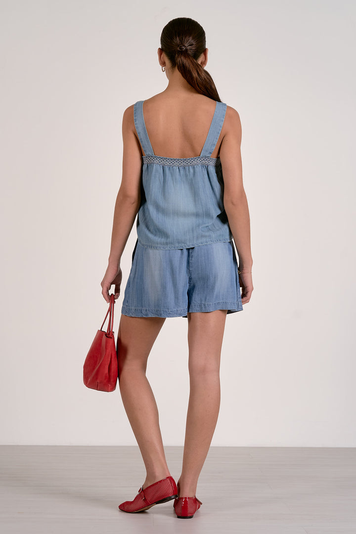ELASTIC WAISTBAND SHORTS