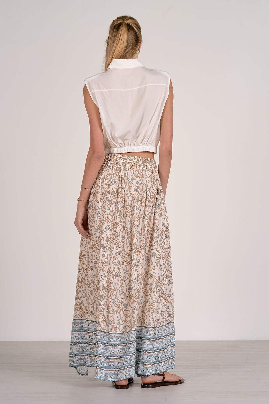 DRAWSTRING MAXI SKIRT