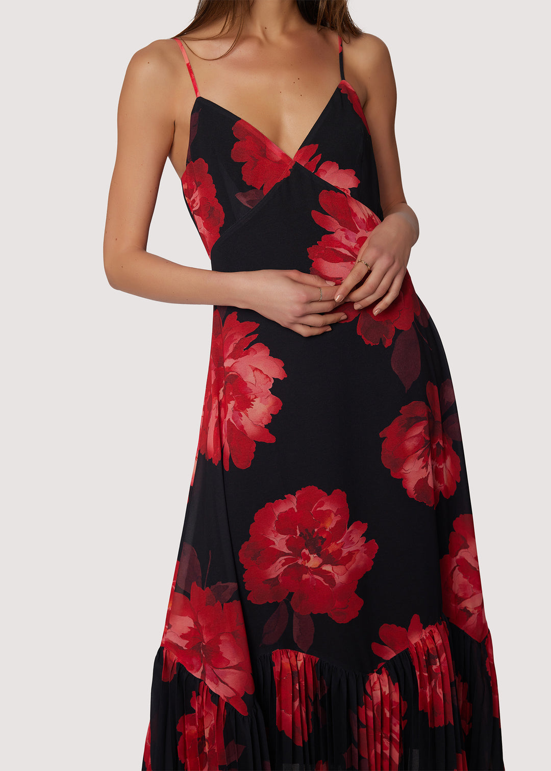 SCARLET MELODY MIDI DRESS