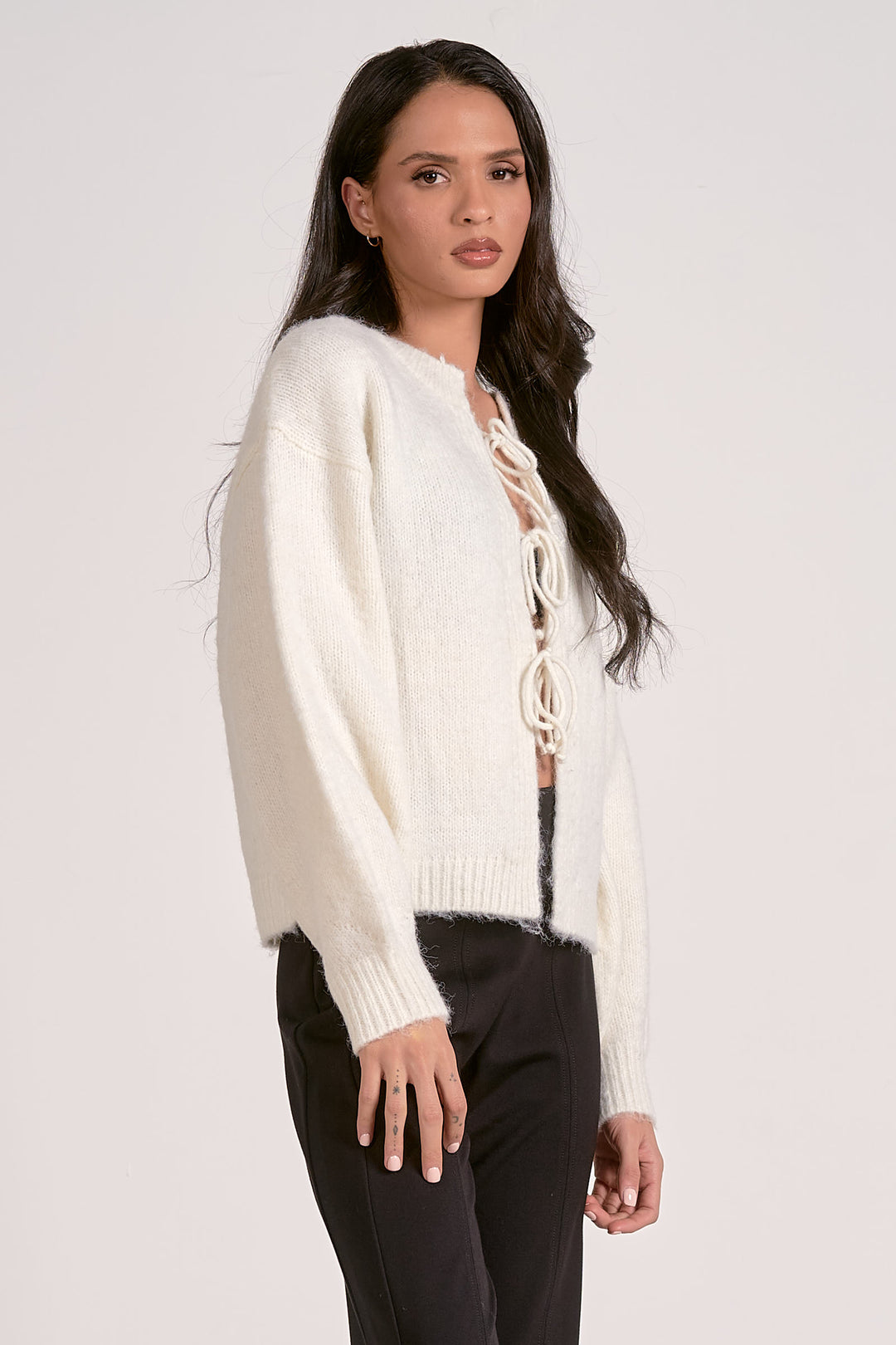 CARDIGAN FRONT SWEATER