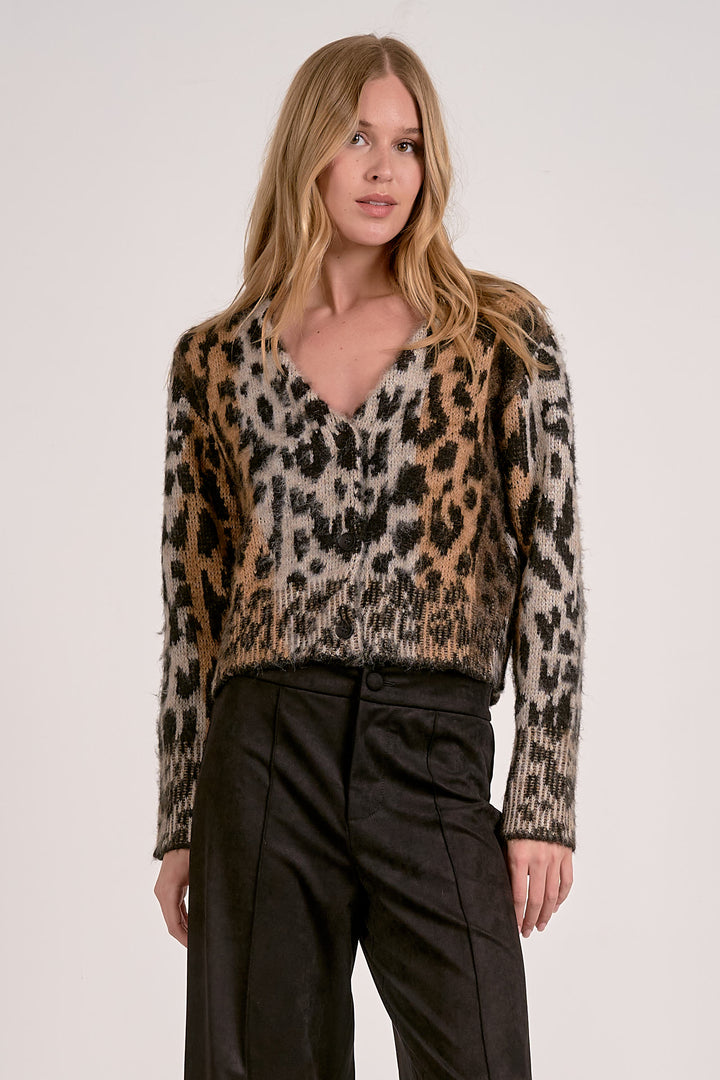 CHEETAH KNIT CARDIGAN