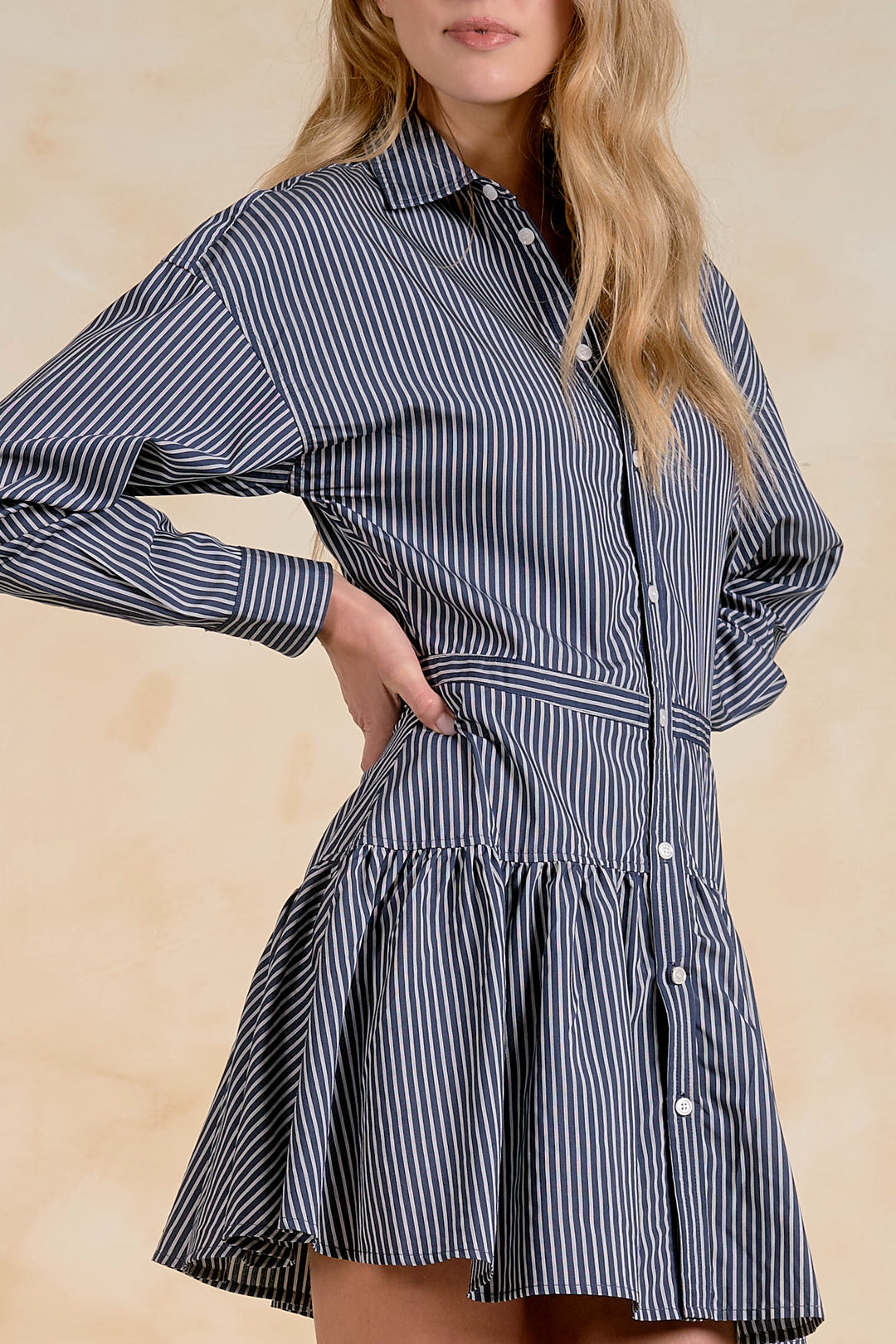 LONG SLEEVE BUTTON DOWN DRESS