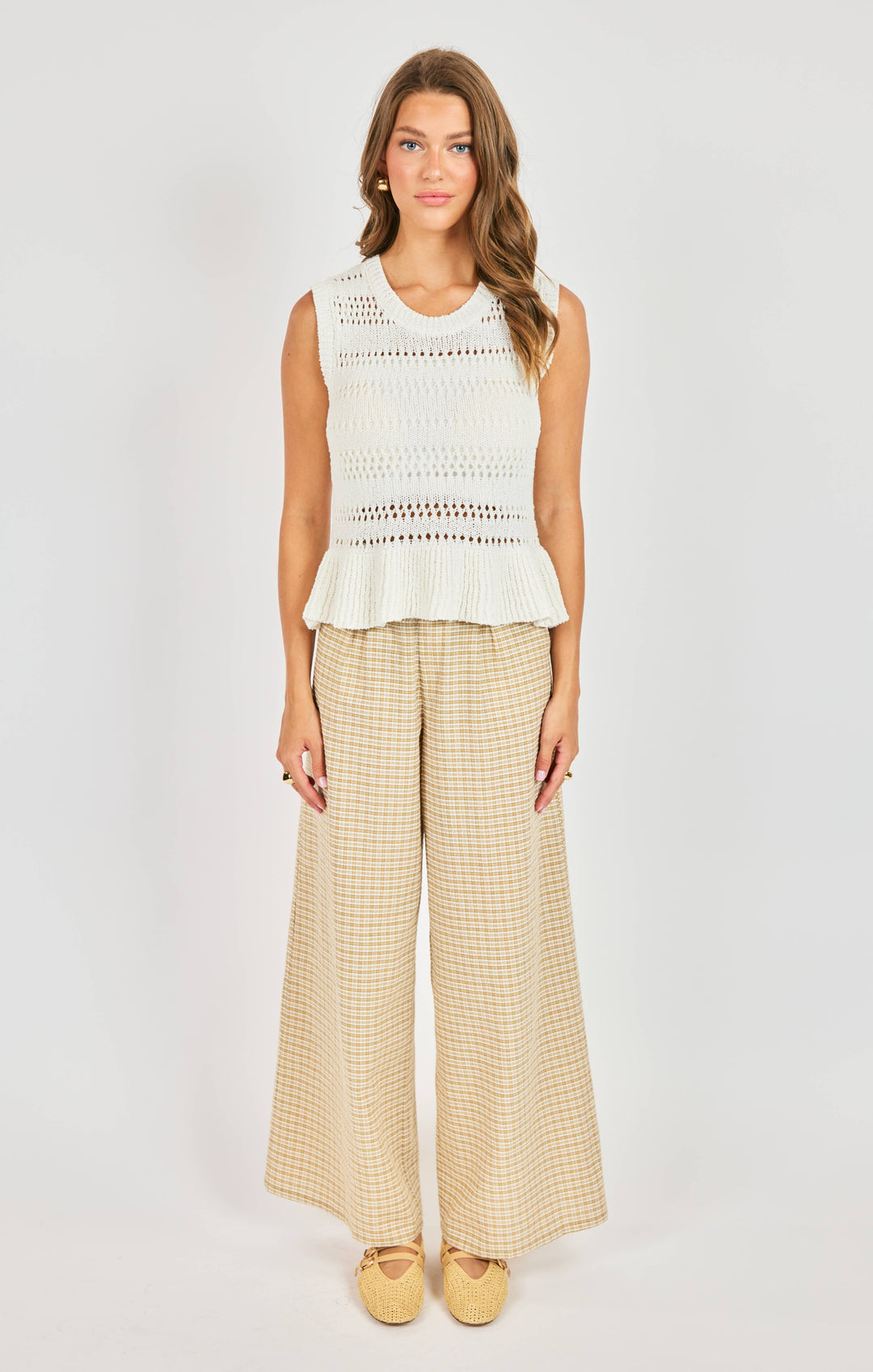 LUCINDA PEPLUM SWEATER TANK