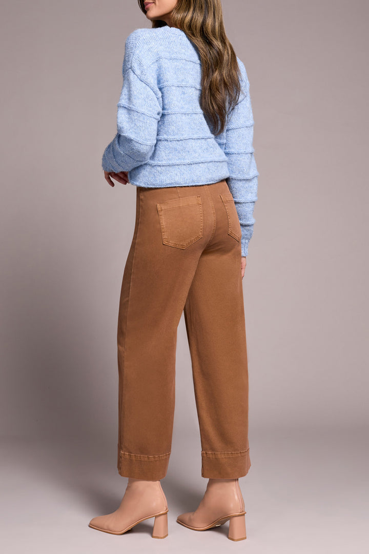 HIGH RISE FLY FRONT PALAZZO PANTS