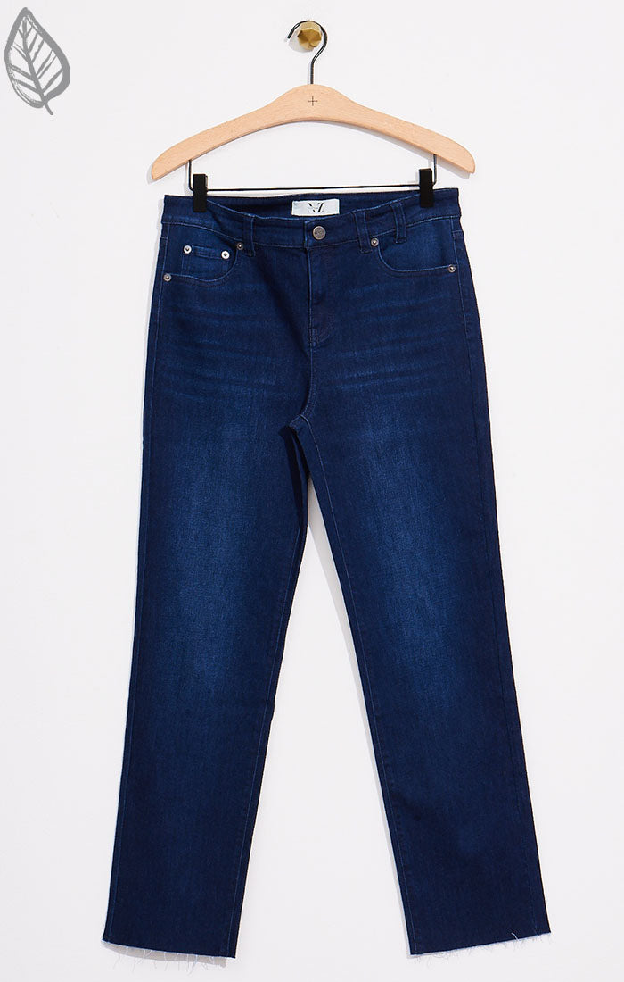 MID RISE STRAIGHT ANKLE JEANS
