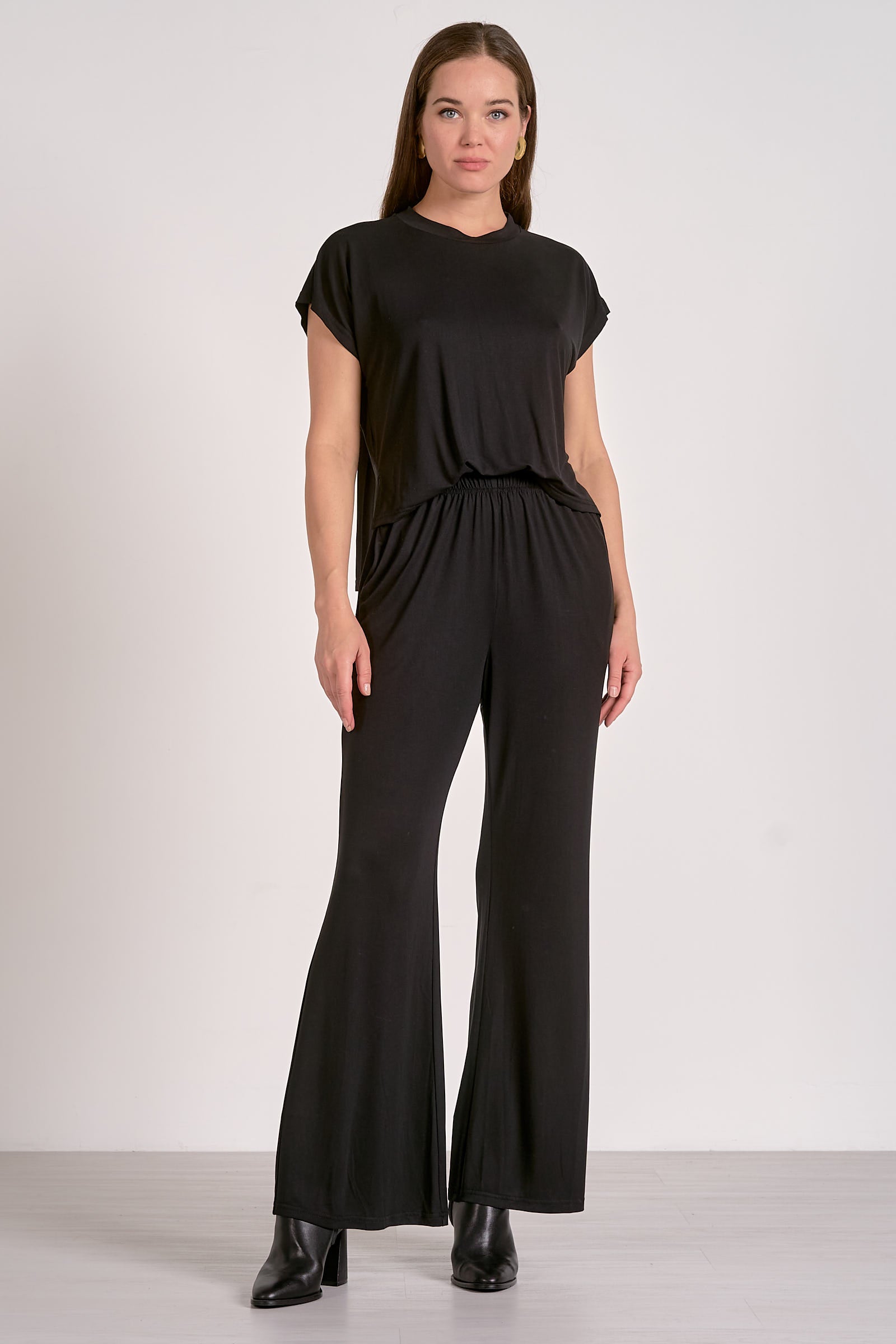 SHORT SLEEVE T-SHIRT JUMPSUIT – Copper Penny