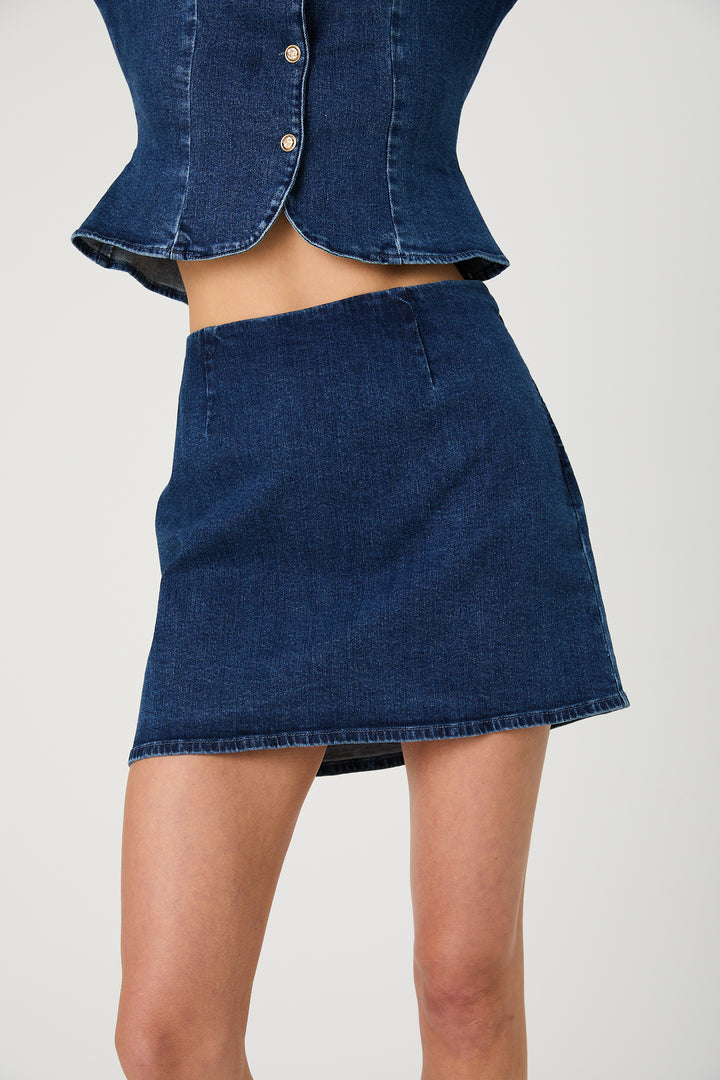 DELANCEY DENIM MINI SKIRT