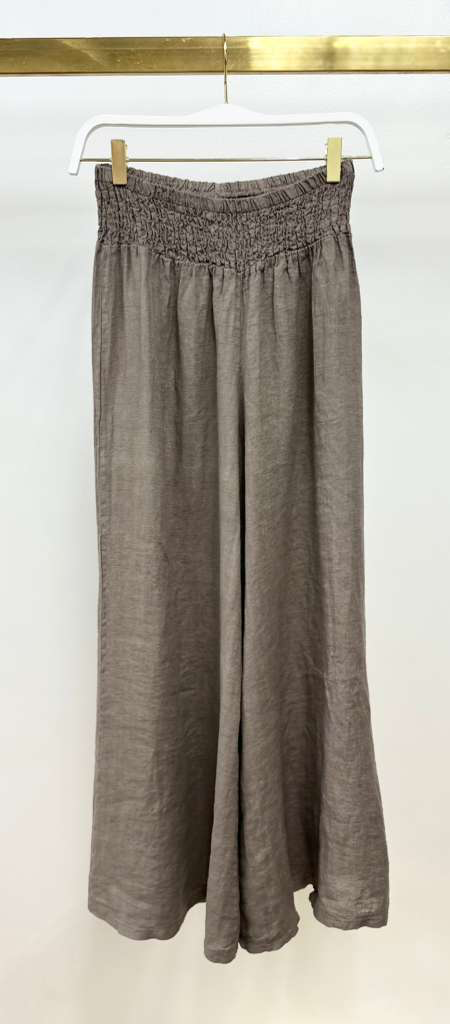 SMOCKED WAIST PALAZZO PANT