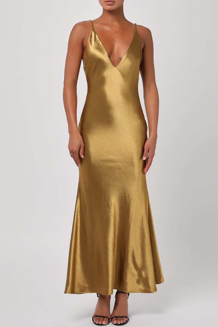 ZADIE DEEP V MAXI SIP DRESS