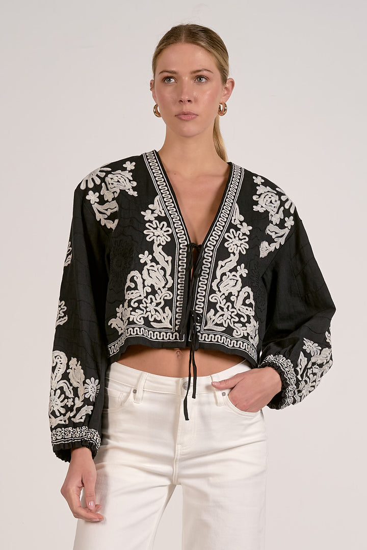 TIE FRONT BOHO JACKET