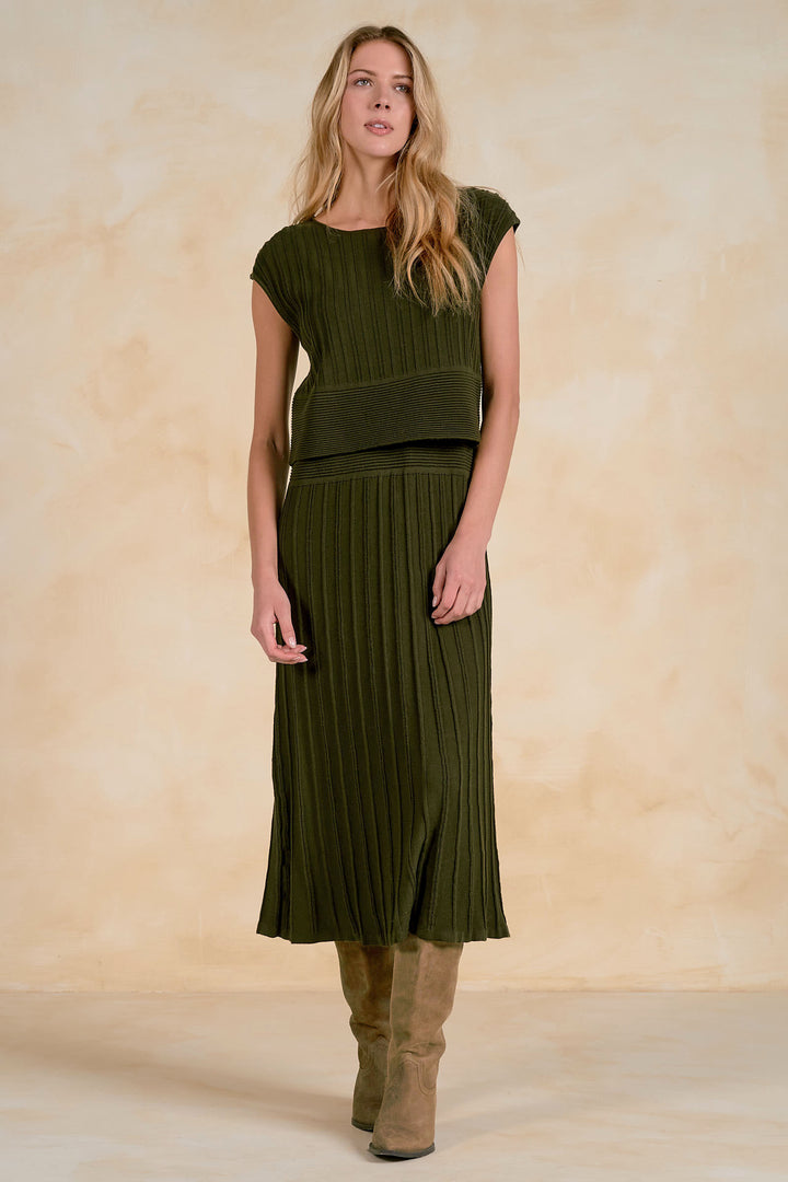 CAP SLEEVE WIDE WAISTBAND DRESS