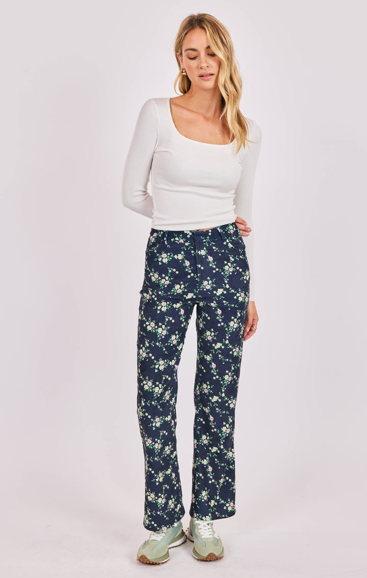 THISTLE SQUARE NECK KNIT LONG SLEEVE TOP