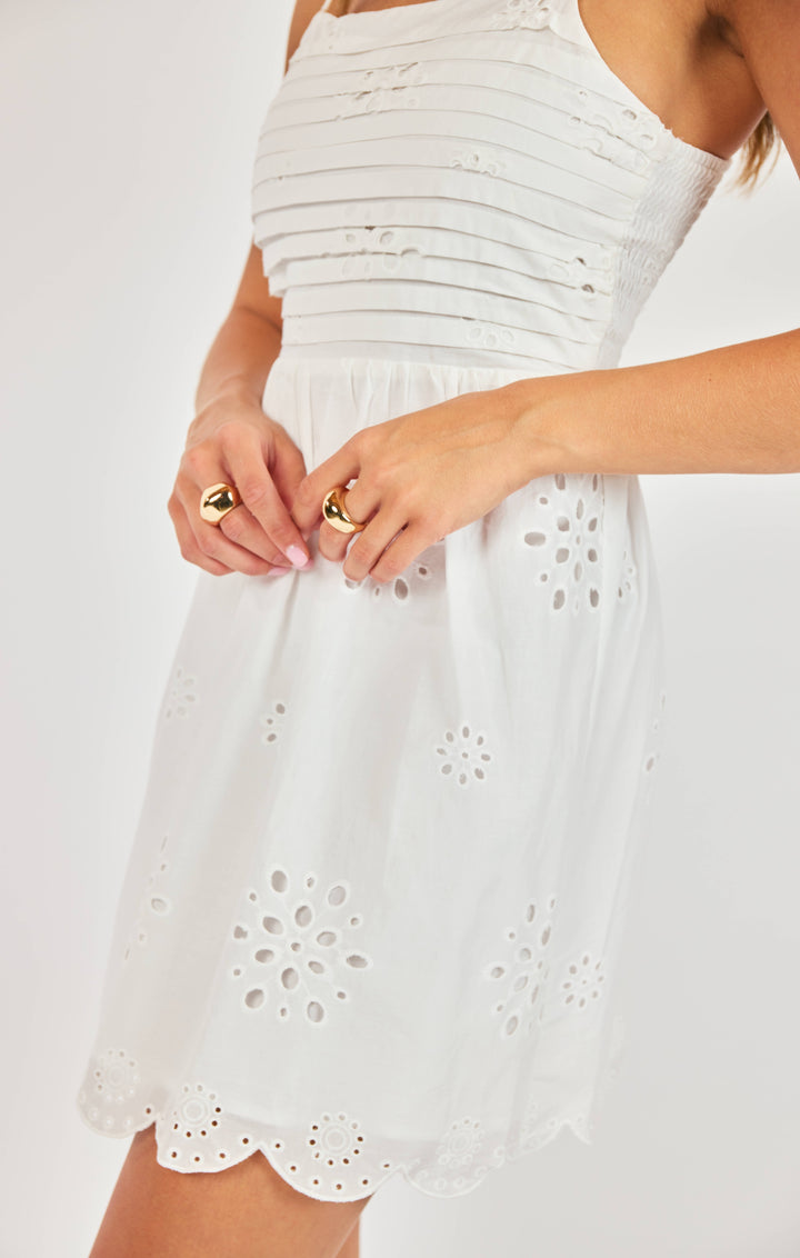 BLOOMFIELD EYELET MINI DRESS