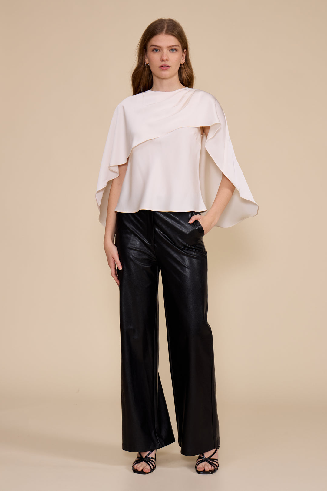 FIONA CAPE SATIN TOP