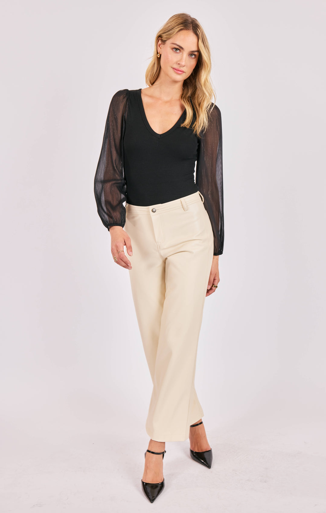 GLEAM MIXED MEDIA BODYSUIT